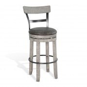 Alpine Grey 30 Inch Height Barstool (Set of 2)