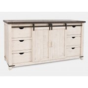 Madison County 70 Inch Barn Door Server (Vintage White)