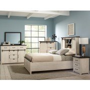 Madison County Barn Door Bedroom Set (Vintage White)