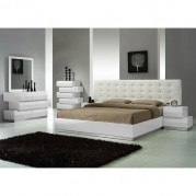 Milan Platform Bedroom Set (White)
