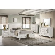 Sandy Beach Storage Bedroom Set (White)