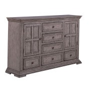 Big Valley 2 Door 6 Drawer Dresser (Graystone)