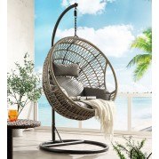 Vasant Outdoor Rope Patio Swing Chair w/ Stand