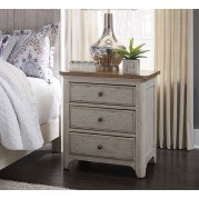 Farmhouse Reimagined 3 Drawers Nightstand