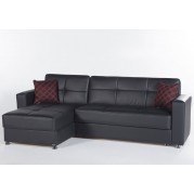 Elegant Sleeper Sectional (Santa Glory Black)