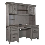 Caraway Credenza Desk w/ Hutch (Aged Slate)