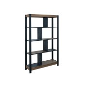 Mezquite Brown and Dark Gray 8-Shelve Bookcase