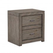 Modern Loft Two Drawer Nightstand (Greystone)