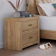 Modern Loft Nightstand w/ Power (Modern Khaki)