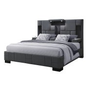Oscar Dark Grey 8 Upholstered Bed