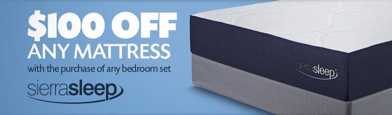 Add any Sierra Sleep by Ashley Mattress and Save additional $100