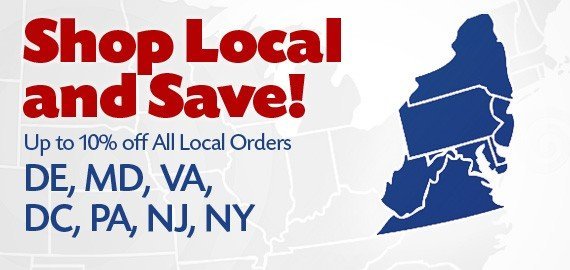 Local Discount applies in DE, MD, NJ, NY